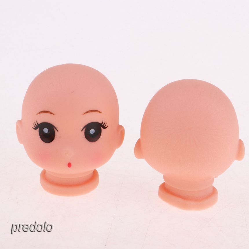 10pieces Vinyl Baby Doll Head For Artist Hand Painting Doll DIY Keychain