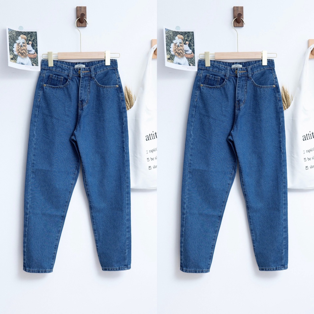 [ẢNH TỰ CHỤP]Quần Baggy Jean Nữ Lưng Cao Ống Rộng Chât Đẹp