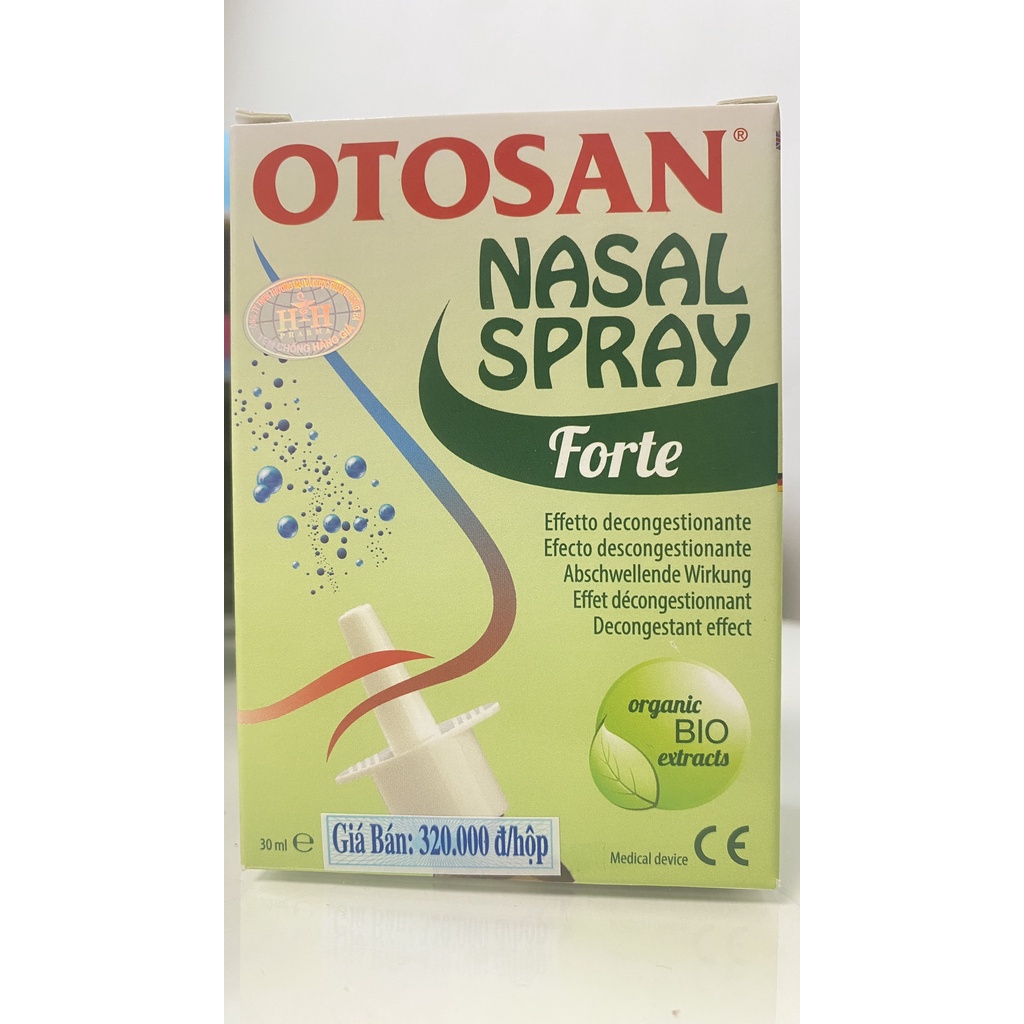 Xịt mũi otosan Nasal Spray.Giảm ngạt mũi,chảy nước mũi.Giúp thông thoáng dễ thở,bảo vệ mũi