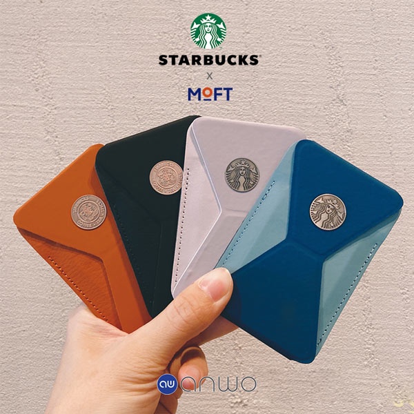 Giá Đỡ iPhone 13/12 MOFT Snap-On Phone Stand &amp; Wallet, Phiên Bản Đặc Biệt Starbucks Tích Hợp MagSafe &amp; Ví Để 3 Thẻ Card