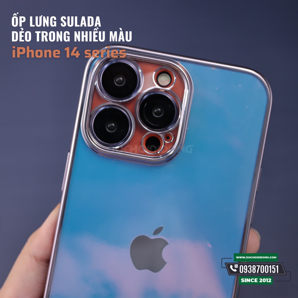 Ốp Lưng SULADA Dẻo Trong Viền Màu - IPhone 14 Series