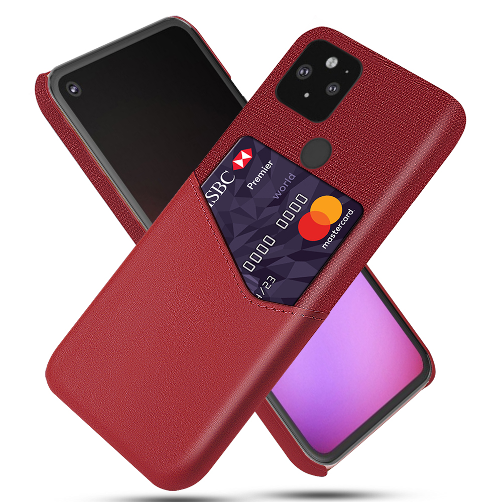 Ốp điện thoại bọc da mỏng có ngăn đựng thẻ phong cách doanh nhân chống sốc sang trọng cho Google Pixel 4a 5G