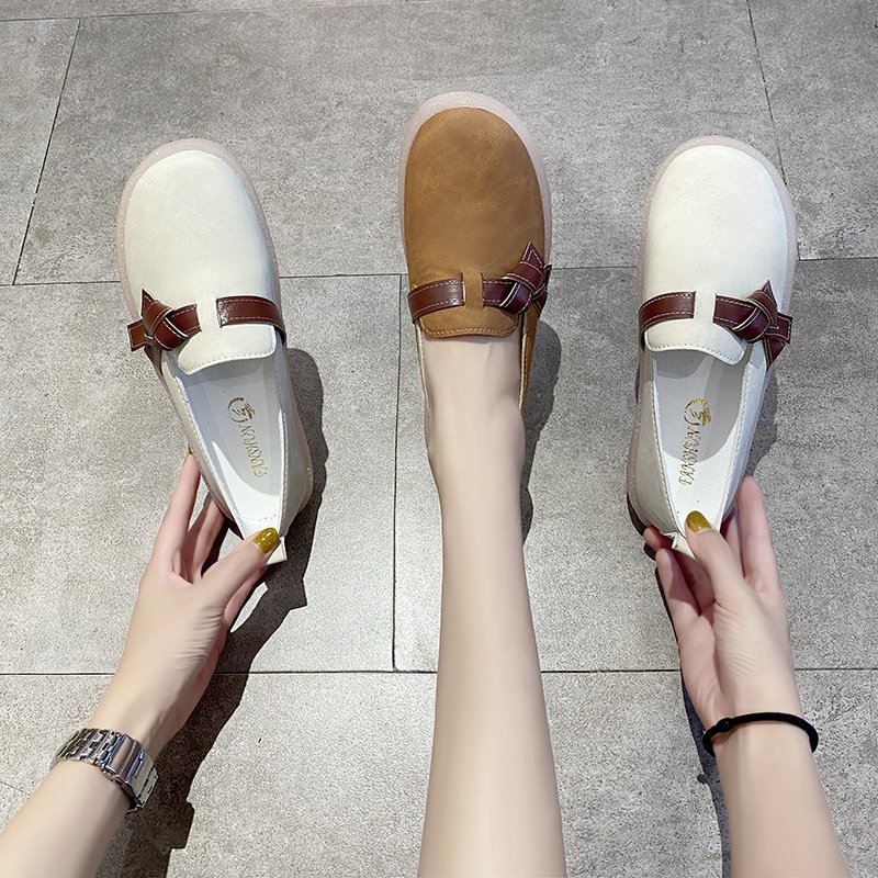 TODS Giày Búp Bê Đế Mềm Chống Trượt Cho Mẹ Bầu