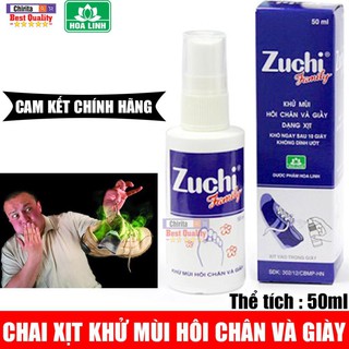 Xịt Khử Mùi Hôi Chân Và Giày ZUCHI FAMILY 50Ml