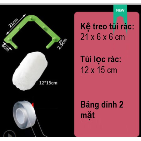 [Sẵn VN] Túi Lọc Rác, Lưới Lọc Rác Thức Ăn Thừa Hình Tam Giác Gắn Bồn Rửa Chén