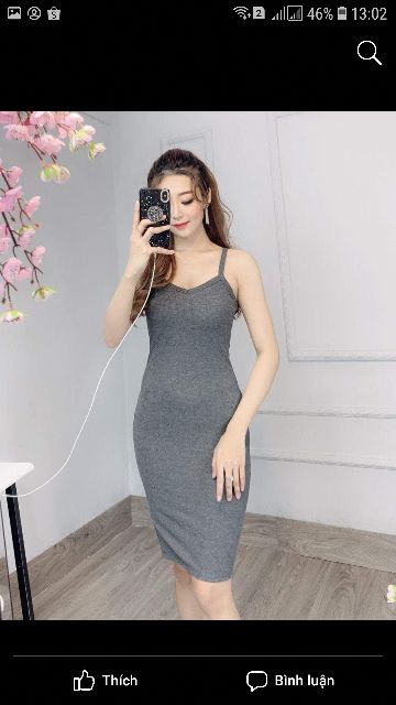 Đầm 2 dây ôm body