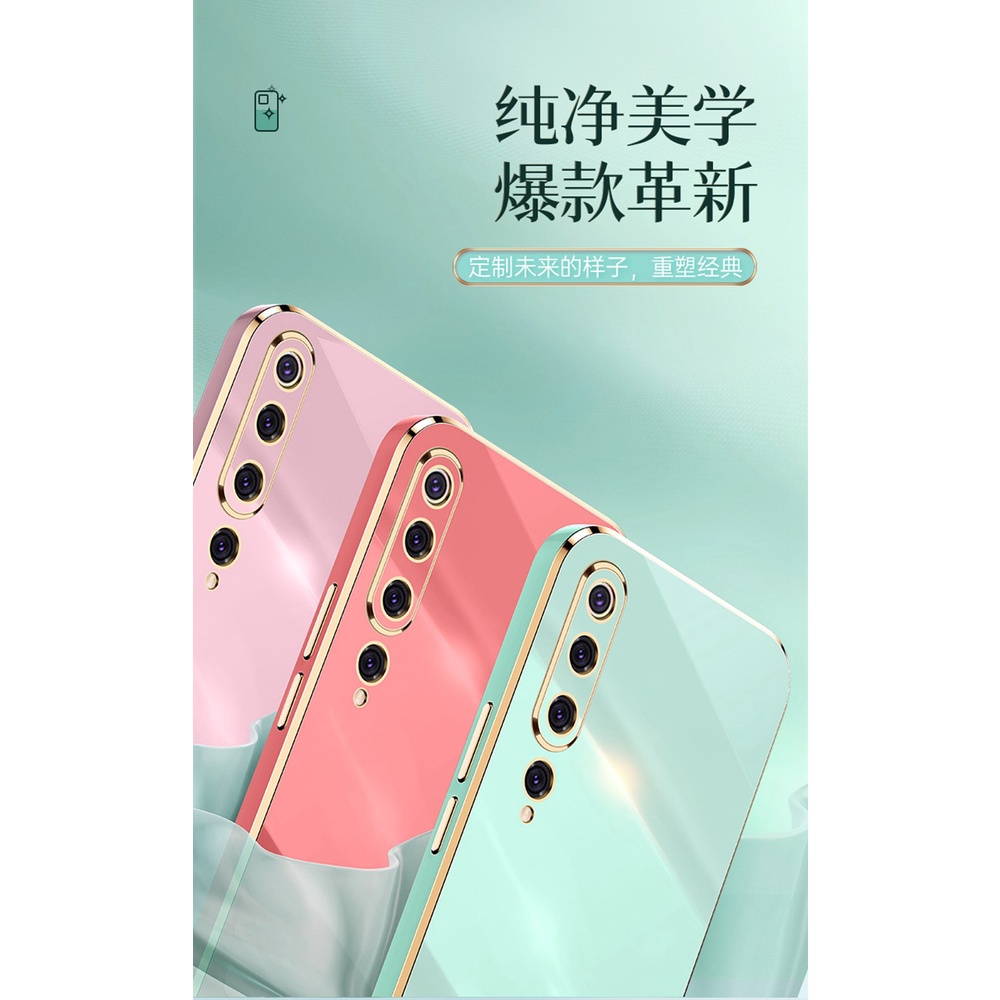 Ốp điện thoại TPU silicon mềm mạ vàng 6D bảo vệ camera cho Xiaomi Mi 10 Mi10