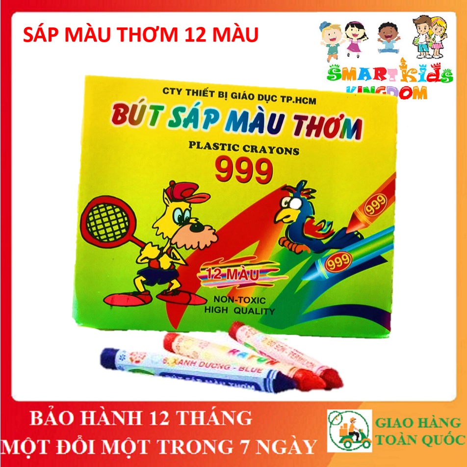 Bút sáp màu thơm 12 màu_bút màu sáp dễ thương cho bé