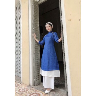 ĐẦM Áo dài  2 tà phối  _ KÈM QUẦN