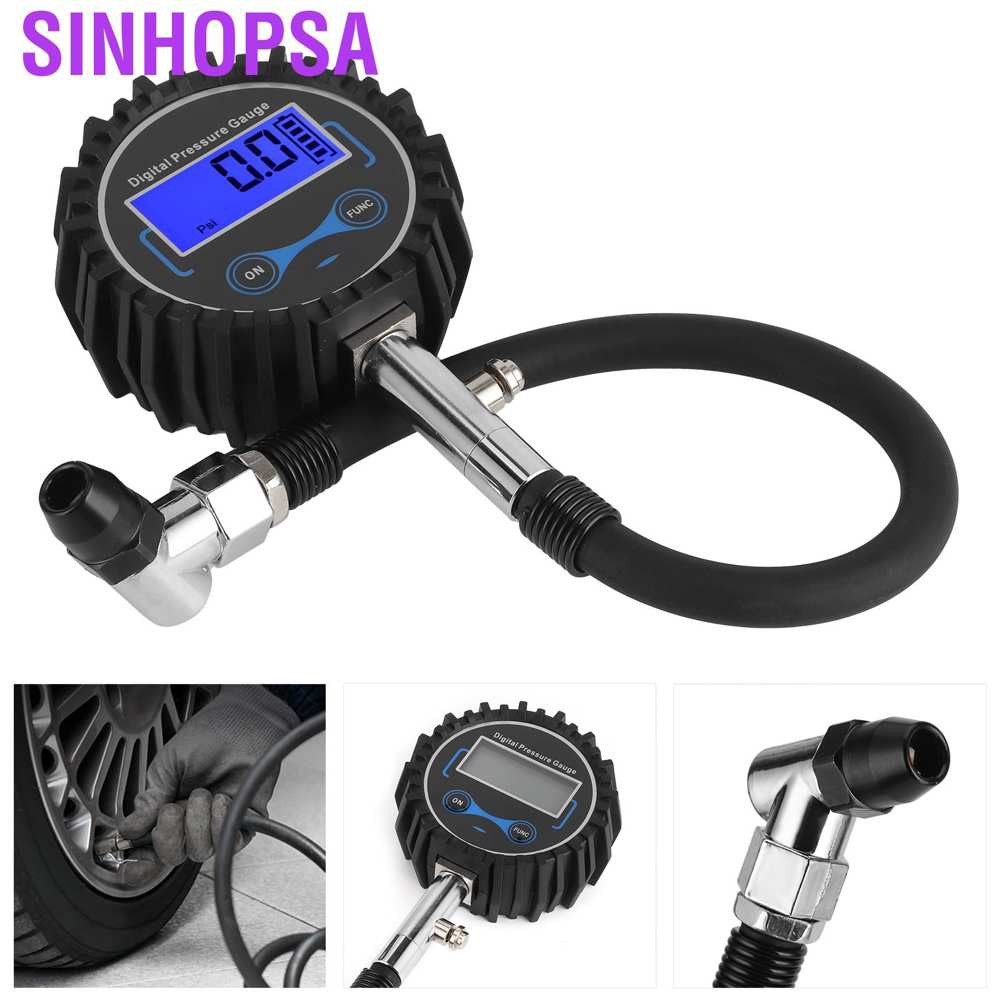 Máy Đo Áp Suất Lốp Xe Hơi Sinhopsa 200psi 4 Đơn Vị