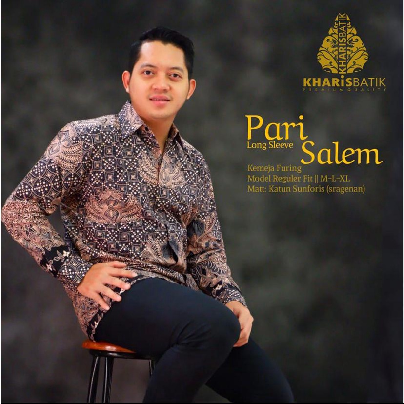 Pari SALEM Áo thun nam tay dài PREMIUM đặc biệt BATIK SOLO FULL FURING