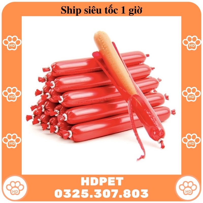 (Now ship 1 giờ) Xúc Xích Cho Chó Mèo Hamster Thú Cưng Dinh Dưỡng Giàu Vitamin, Đạm Bioline - HDPet Shop