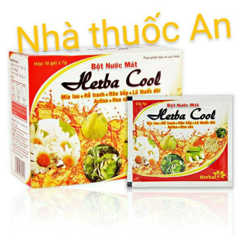 Herba cool bột sủi hộp 10 gói