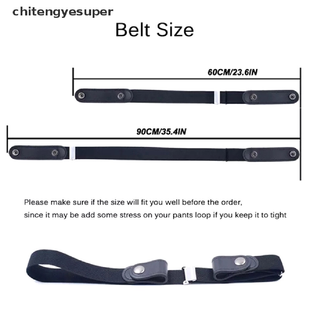 Chitengyesuper Unisex Buckle-Free Elastic Belts Invisible Belt for Jeans No Bulge Hassle Band CGS