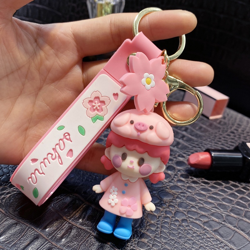 Móc khóa hình búp bê dễ thương sáng tạo