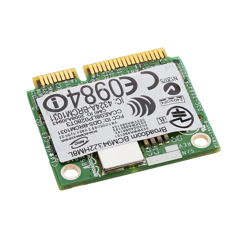 Thẻ Không Dây Mini Pci-E Bcm94322Hm8L Dw1510 300m Cho Dell E4200 E5500