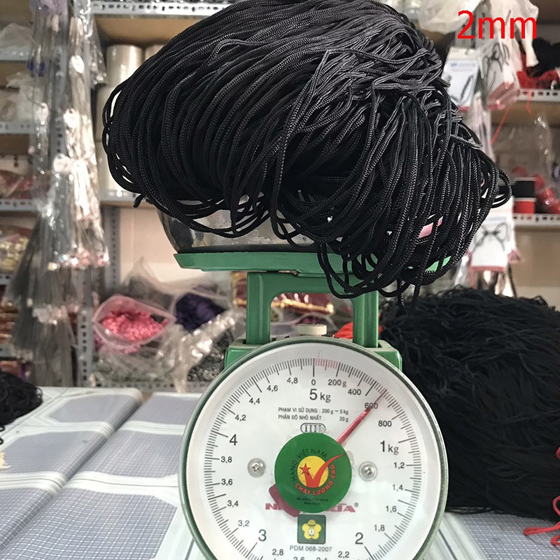 DM - Dây mịn thắt vòng, may túi xách,làm dây treo  -không co giãn - đóng gói 400 - 600 gram/ bó