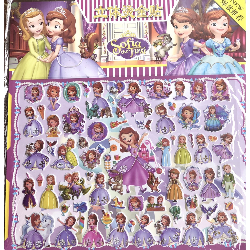 Đồ Chơi Dán Sticker 3D Nổi 2 Lớp, Miếng To Hình Công Chúa Disney , Peppa Pig, Paw Patrol Nhiều Mẫu Dễ Thương Dành Cho Bé