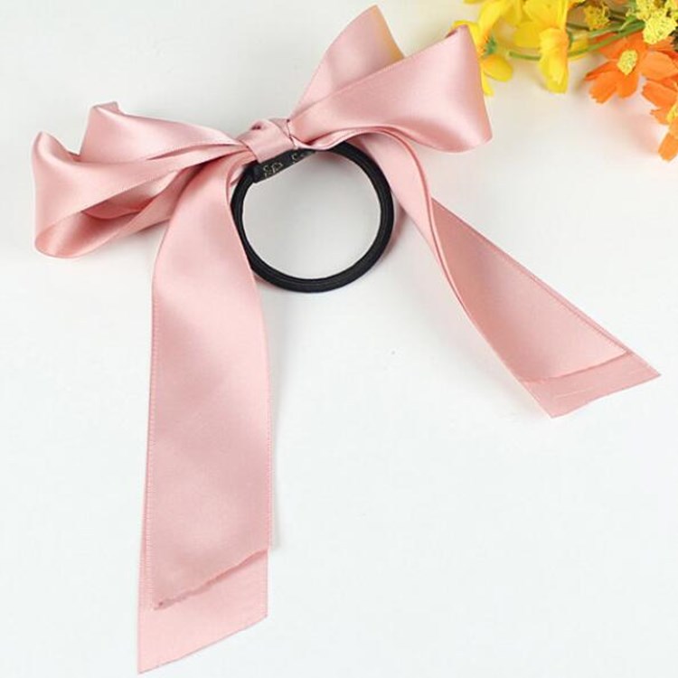 Băng Đô Nơ Hai Lớp Bằng Vải Satin Dễ Thương Phong Cách Hàn Quốc