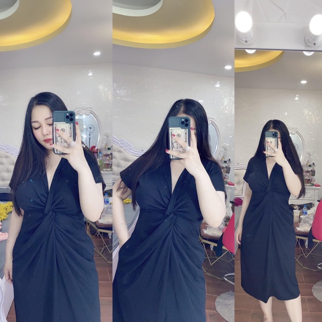 ĐẦM SUÔNG XOẮN NGỰC #bigsize 65-85kg (2 size: XL/ XXL)