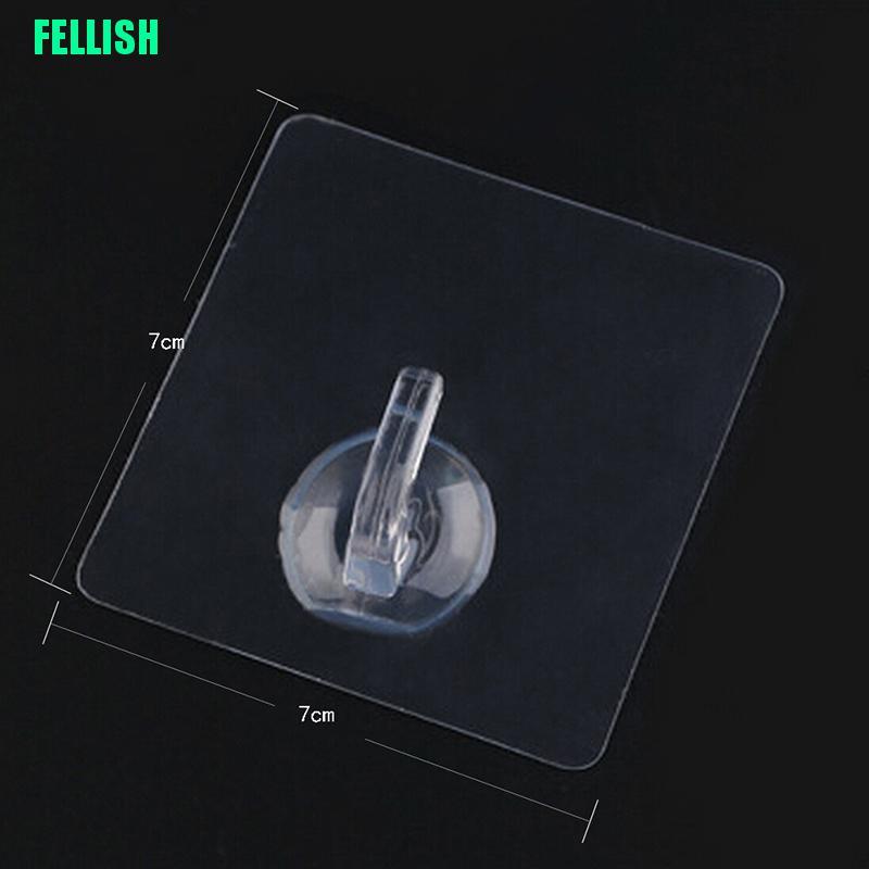 Bộ 4 Móc Treo Đồ Dán Tường Trong Suốt Chịu Được 2kg