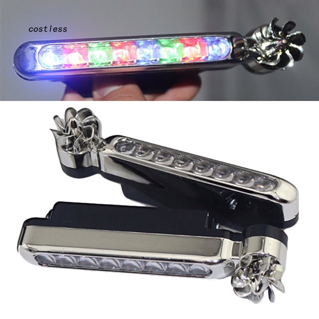 Combo 2 Đèn Led xe hơi 8 bóng sử dụng năng lượng gió trang trí xe ô tô