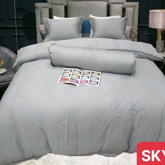 Bộ Chăn ga gối Lụa SKY 5 món thượng hạng, cao cấp SKY SILK MỚI