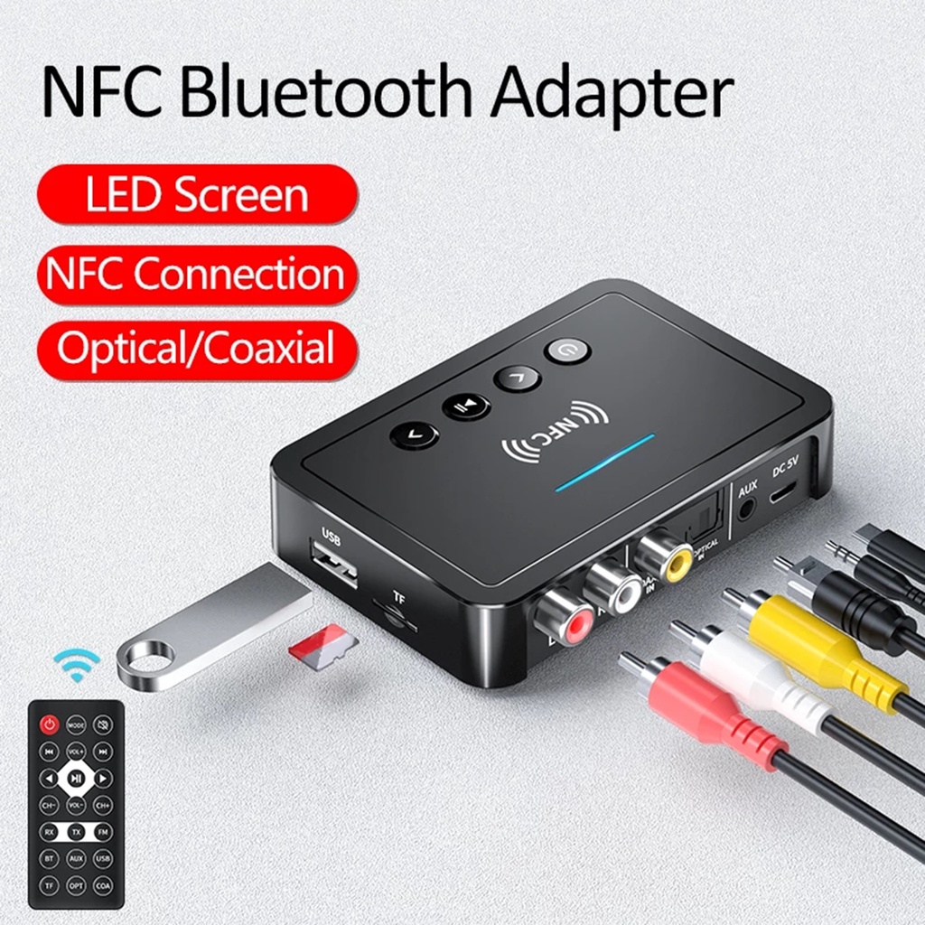 Đầu Thu Phát Âm Thanh Bluetooth 5.0 Nfc Không Dây Hifi Hỗ Trợ Chuyển Đầu Rca Sang 3.5mm Aux Chuyên Dụng | BigBuy360 - bigbuy360.vn