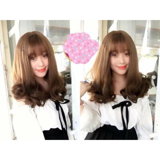 Tóc giả nữ😍freeship 50k❤️ tóc giả xoăn qua vai cao cấp- tặng lưới chùm tóc