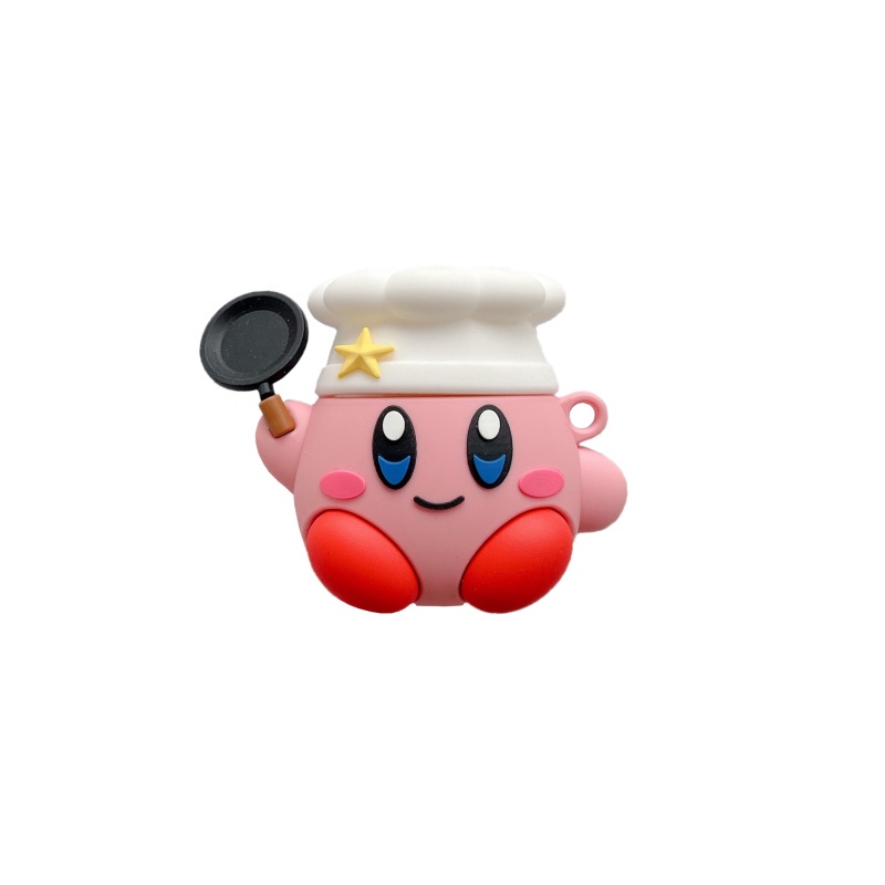 Vỏ Bảo Vệ Hộp Sạc Tai nghe không dây Bằng Silicon Mềm Hình Kirby Cho Airpods Pro 2 3 1