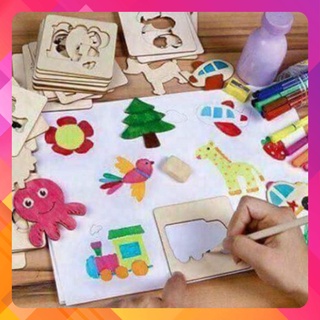 [Rẻ vô địch] Bộ khuôn tập vẽ cho bé
