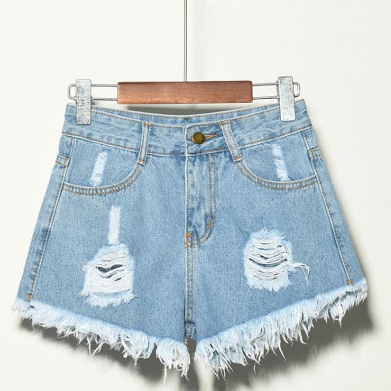 Quần short jean thiết kế rách thời trang dành cho nữ