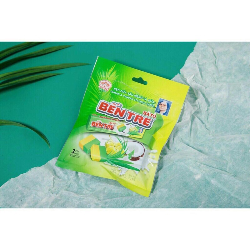 Kẹo dừa Bến tre gói 142,5g gồm 3 thanh - Đặc sản Bến Tre