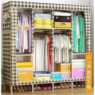TỦ VẢI KHUNG GỖ 4 BUỒNG 8 NGĂN  LOẠI 1