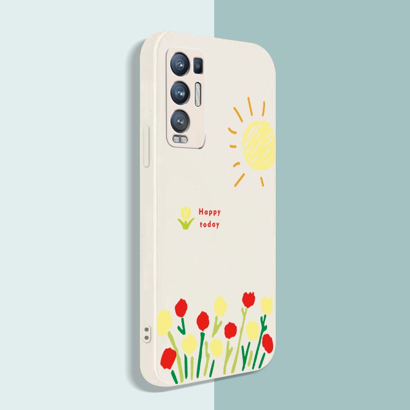 Ốp Điện Thoại Silicone In Hình Chữ Happy Today Cho OPPO Reno6 Z 5G Reno 5 Pro 4 4G 3 Reno2 Z F
