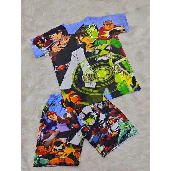 Bộ tay ngắn quần đùi thun lạnh 3d thái cho bé trai/gái(size đại)