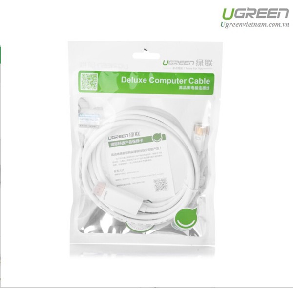Cáp Mini Displayport To HDMI 4K UGREEN 20849 Dài 1.5M - Thunderbolt To HDMI