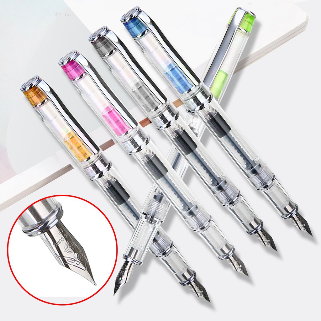 Bút máy SUNG 3003 ngòi 0.38mm bằng nhựa trong suốt