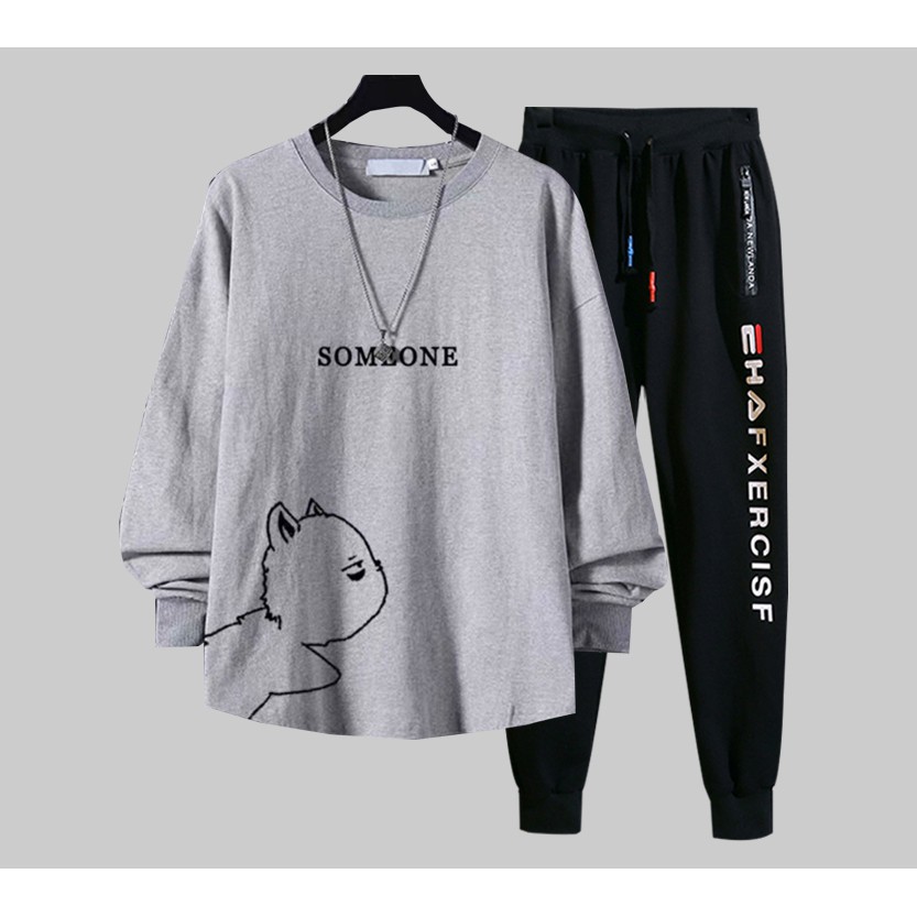 Bộ Quần Áo Nam Áo Thun Quần Jogger Bo Gấu Phong Cách Thể Thao Thời Trang MixxMen TOP NAM 136 + QUAN NAM 069