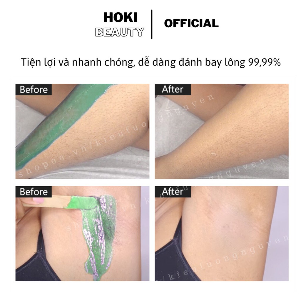 Túi 100G Sáp Wax Lông Nóng Hạt Đậu Hard Wax Beans Đánh Bay Lông Sạch Sẽ, Wax Siêu Bám Lông Nách, Tay Chân, Râu, Bikini