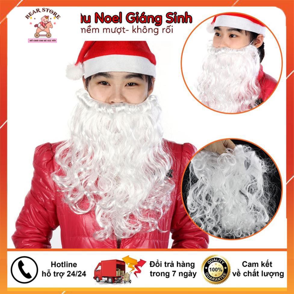 Đồ chơi hóa trang noel, Bộ râu ông già noel, chất liệu sợi vải mềm mượt không rối,không bám bụi.