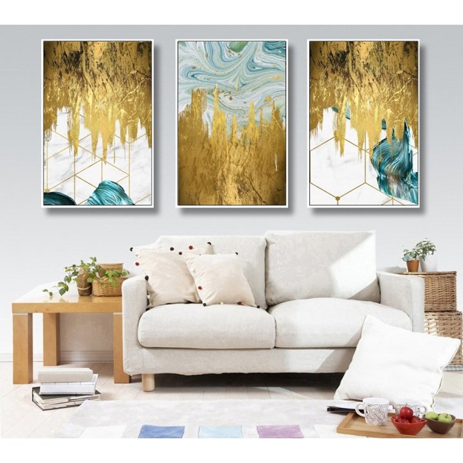 Tranh treo tường canvas nghệ thuật trườu tượng 1 decor trang trí phòng khách và phòng ngủ có khung cao cấp khổ lớn 40x60