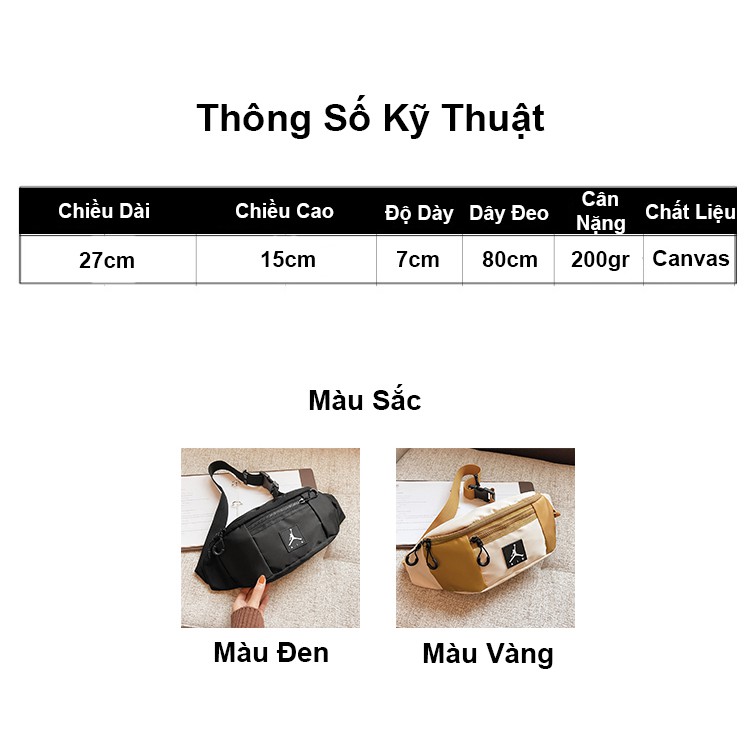 Túi đeo chéo vải canvas cao cấp thời trang ulzzang phong cách đeo trước ngực đi chơi trẻ trung