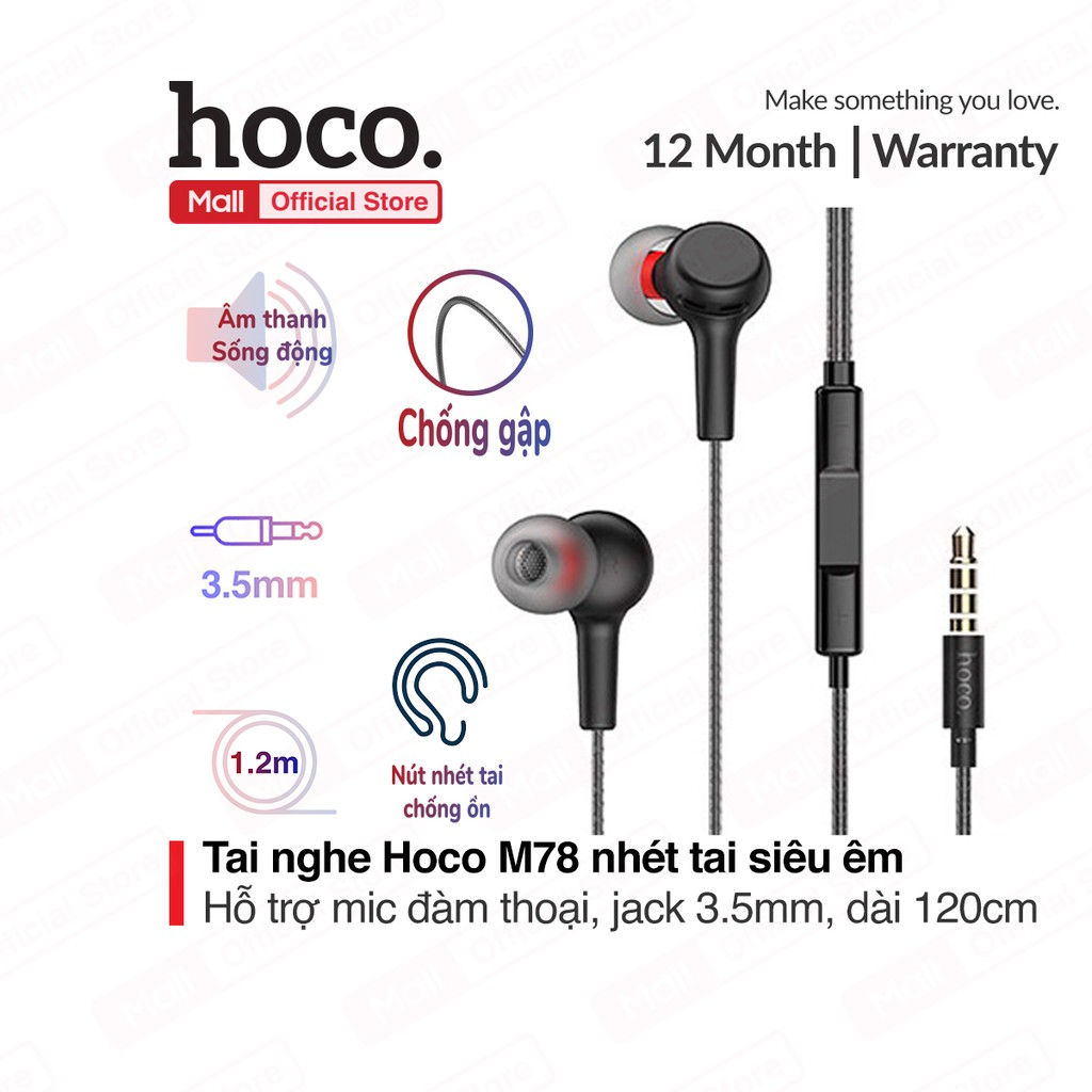 Tai nghe nhét tai HOCO M78