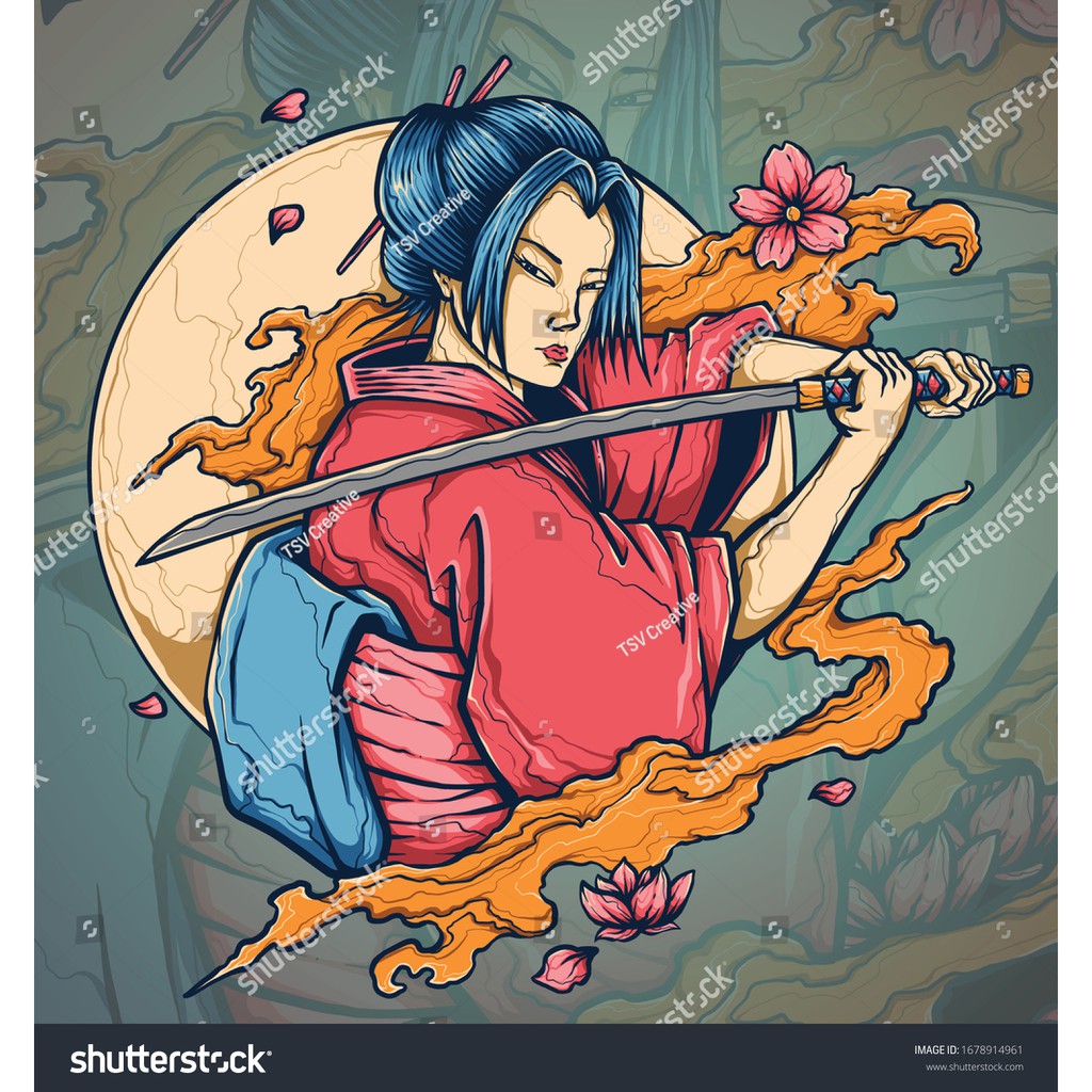 Tranh lụa 3d Samurai Nhật Bản SMRNB-08