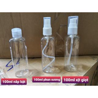 Vỏ chai pet nhựa dạng 100ml