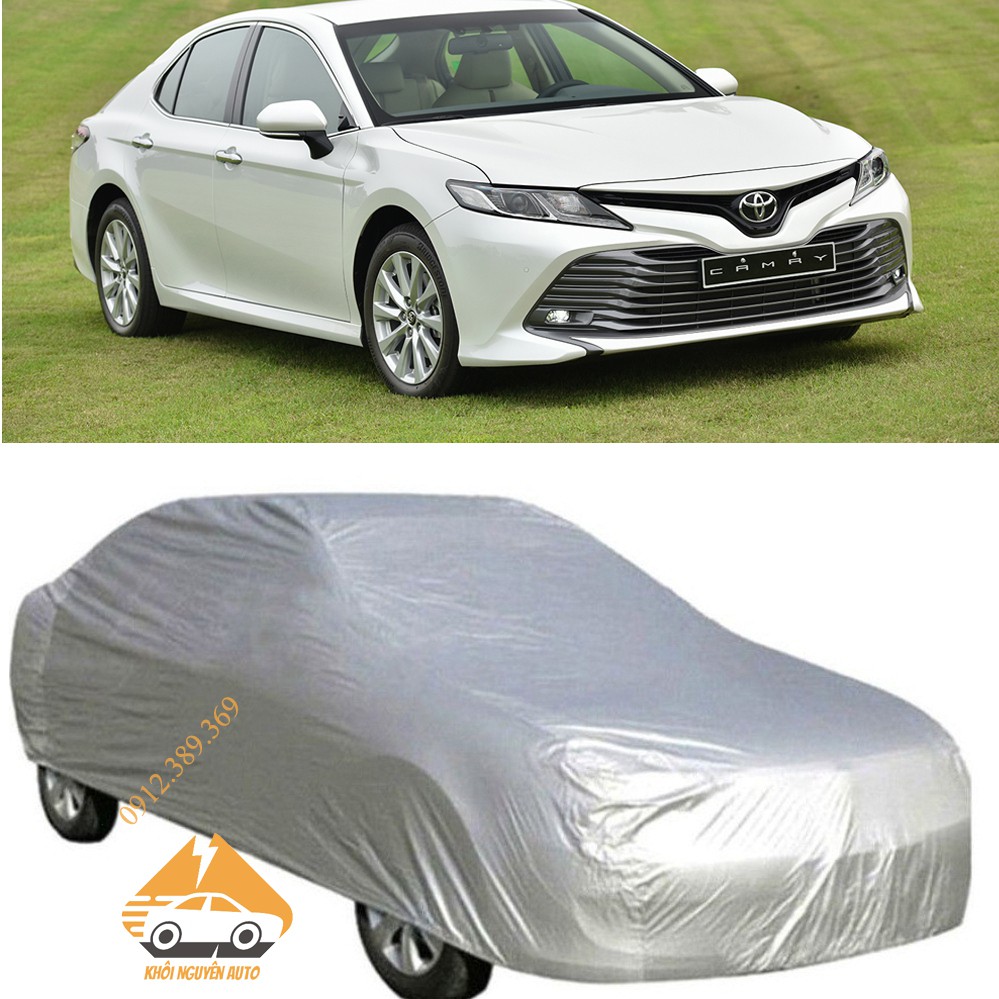 Bạt Phủ xe Ô Tô Camry Vải Dù OXFORD Siêu Bền, Bạt Trùm Xe Hơi Chống Nắng Mưa Bảo Vệ Xe