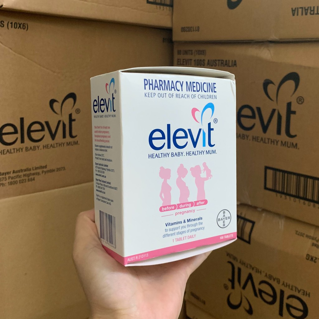 ELEVIT BẦU - Vitamin Cho Mẹ Bầu - Elevit Cho Bà Bầu 100 Viên