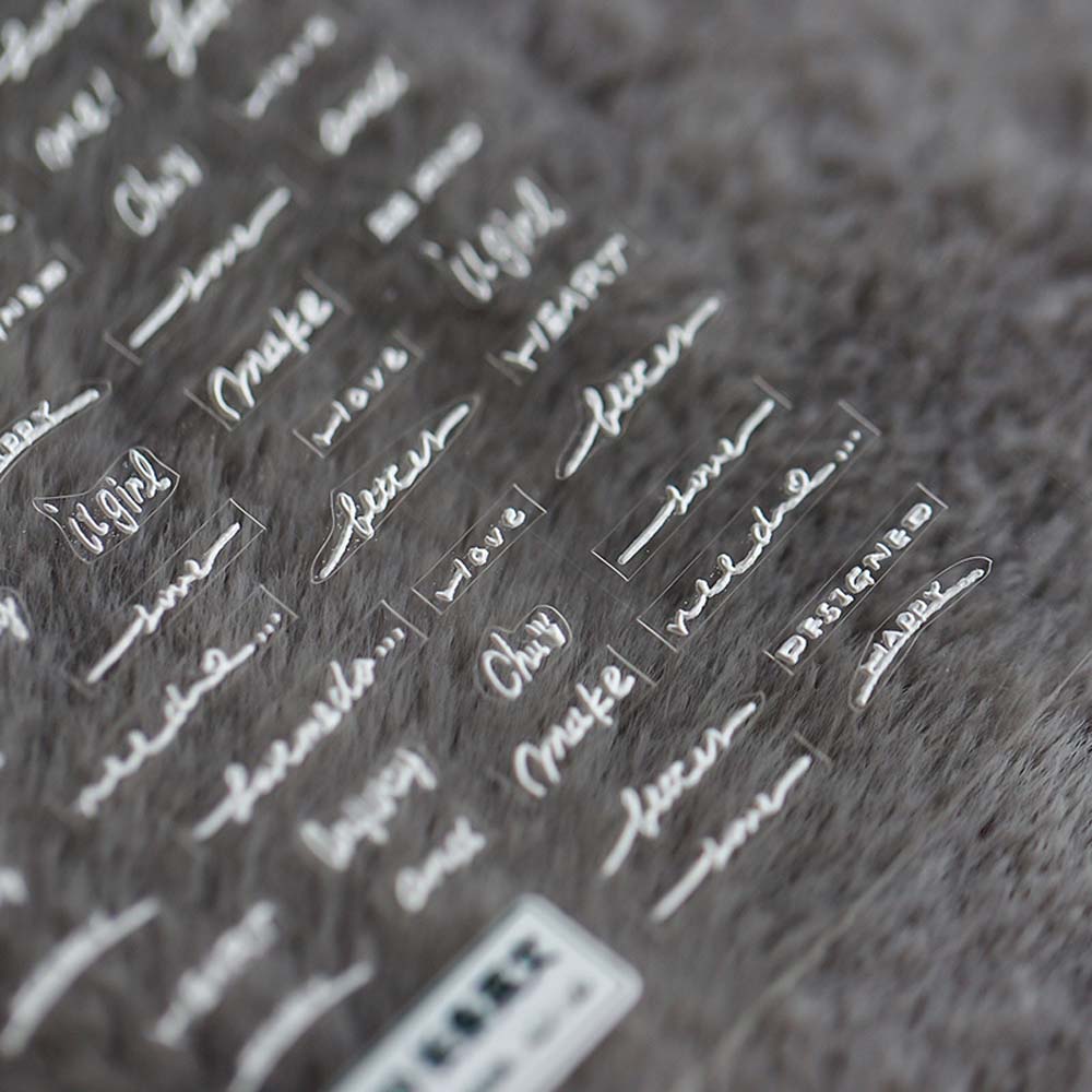 [Hàng mới về] Tờ Miếng Dán Trang Trí Móng Tay Trong Suốt 5D Phong Cách Nhật Bản