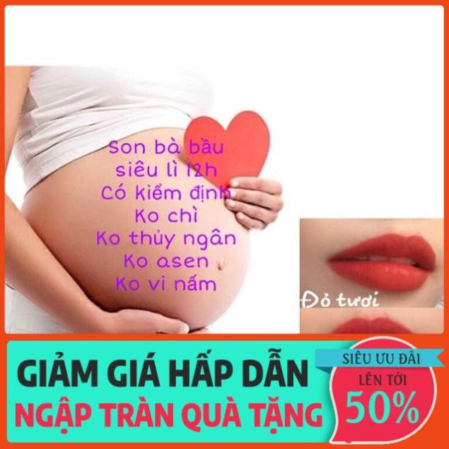 SON BÀ BẦU - son mini siêu lì - son handmade ko chì xịn